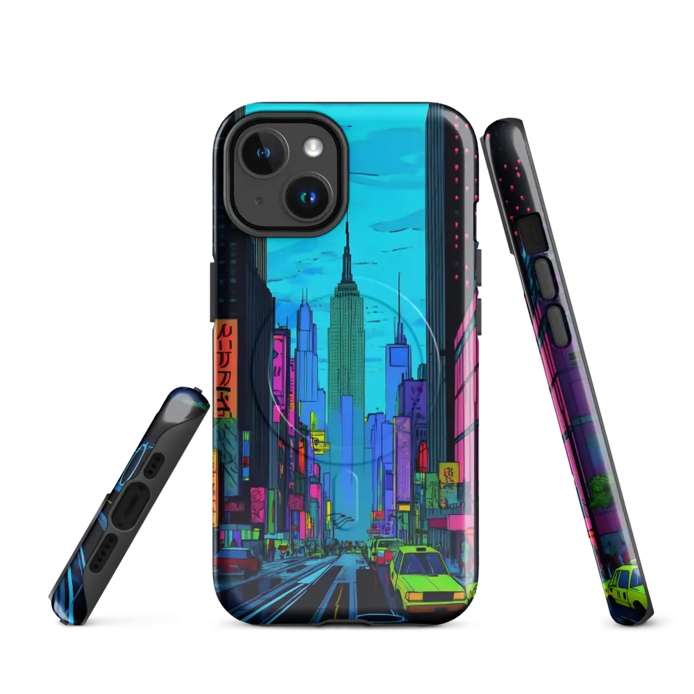 Neon Dreams of the City | Phone Case |  14 | MagSafe® Tough Case | Glossy