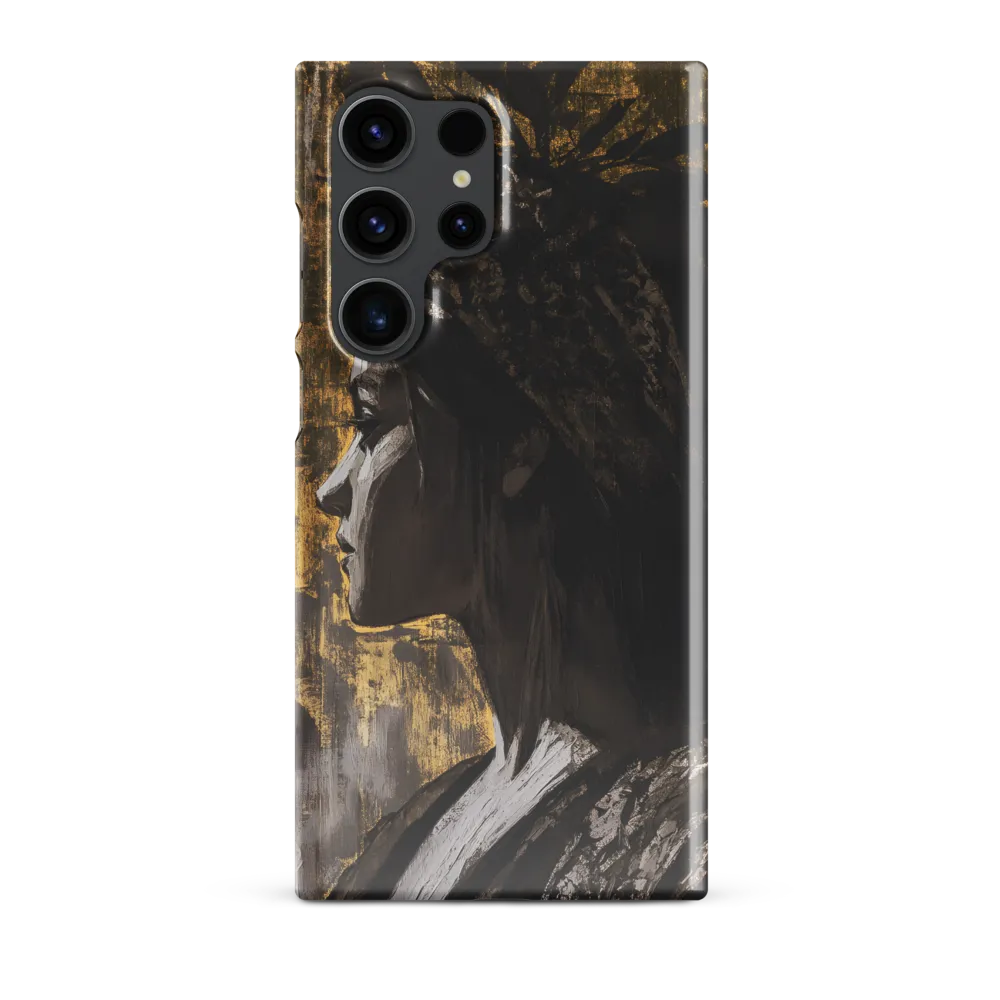 Golden Elegance: A Modern Profile Portrait