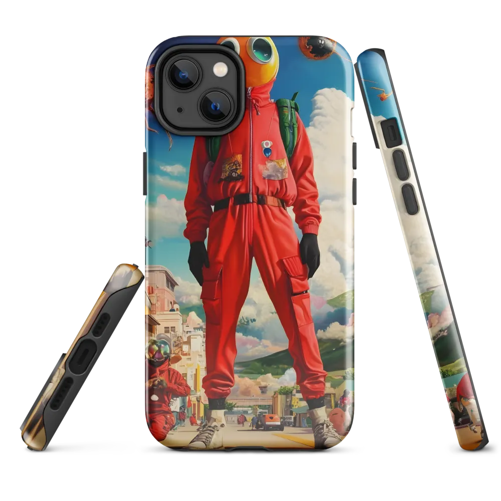Traveler with Orange Helmet
