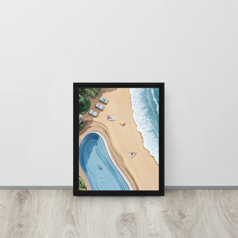 Serenity by the Shore | Canvas with Black Frame | 11″×14″