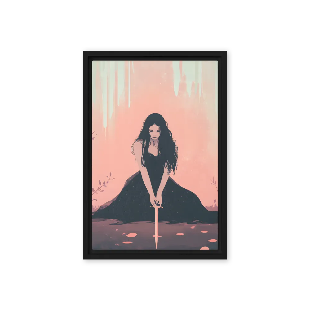 The Guardian of Solitude | Canvas with Black Frame | 12″×18″