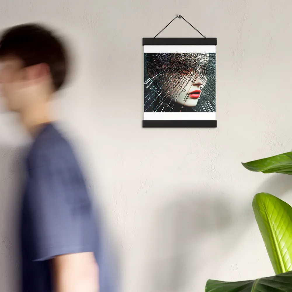 Fractured Identity | Poster With Black Wood Hanger | 8″×10″