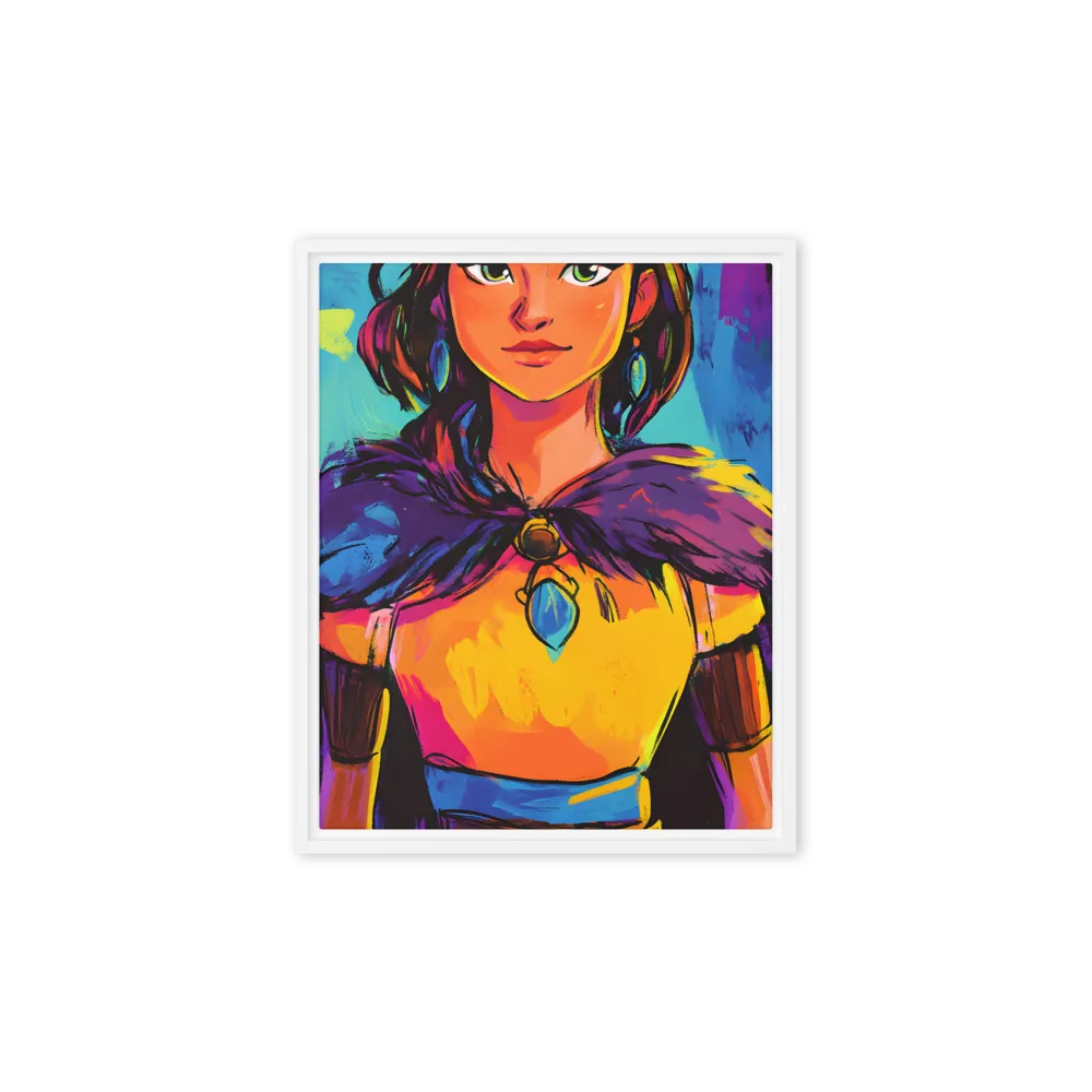 Guardian of Colors | Canvas with White Frame | 8″×10″