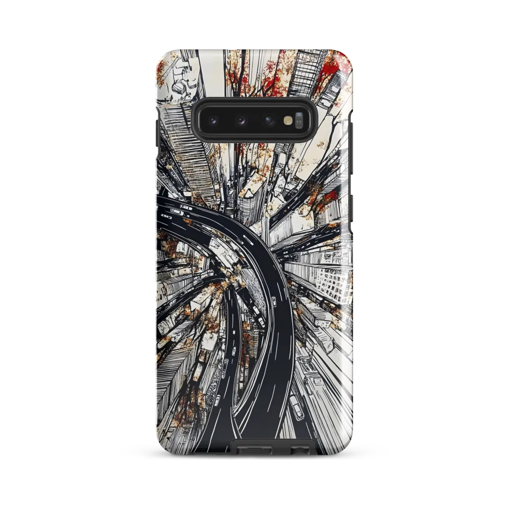 Urban Symphony: Aerial View of Life | Phone Case |  S10 Plus | Tough Case | Glossy