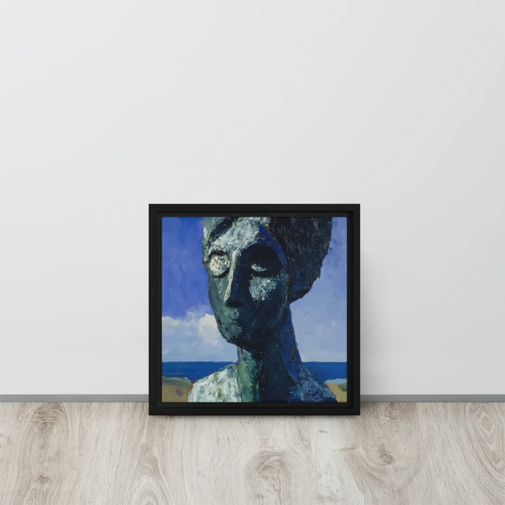 Silent Contemplation | Canvas with Black Frame | 12″×12″
