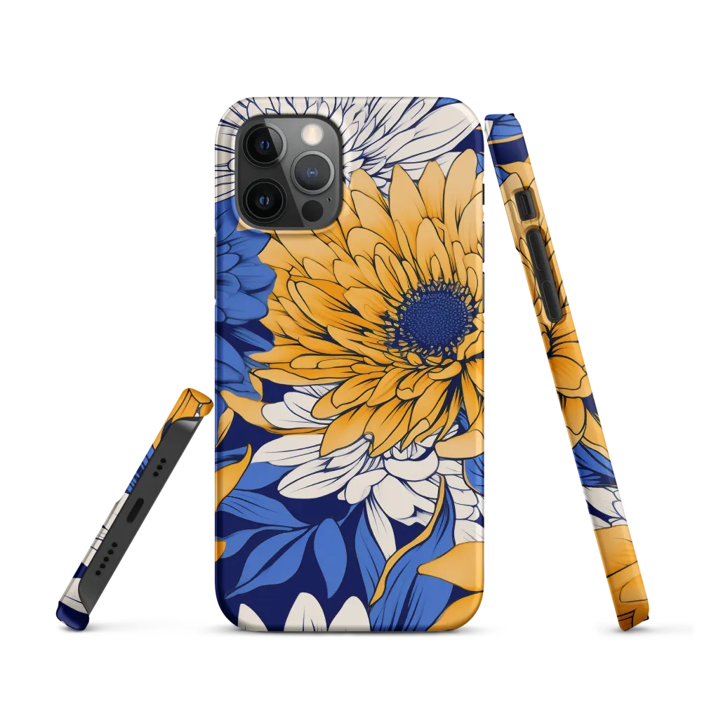 Floral Harmony in Blue and Yellow