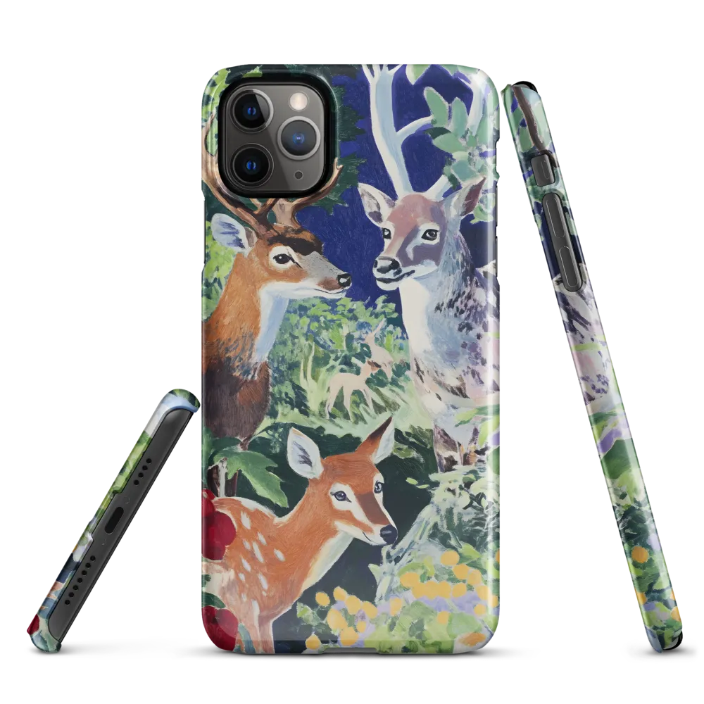 Whispers of the Forest: A Deer Gathering | Phone Case |  11 Pro Max | Snap Case | Glossy