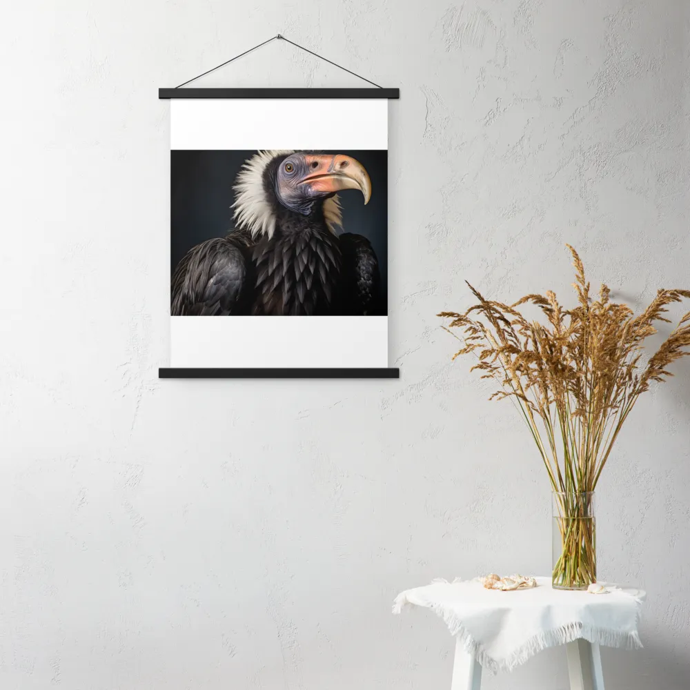 Majestic Vulture Portrait | Poster With Black Wood Hanger | 18″×24″