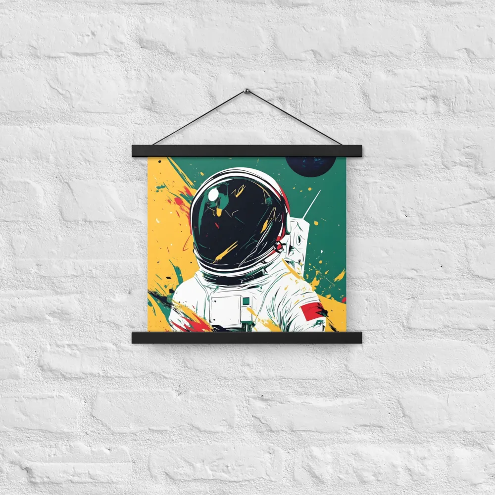 Galactic Explorer: A Modern Odyssey | Poster With Black Wood Hanger | 14″×14″