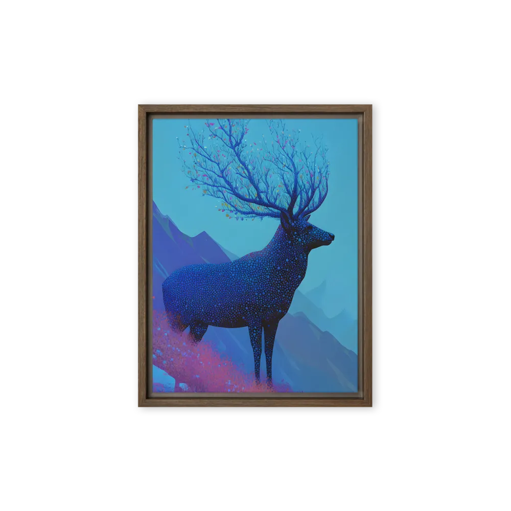 Ethereal Harmony | Canvas with Brown Frame | 9″×12″