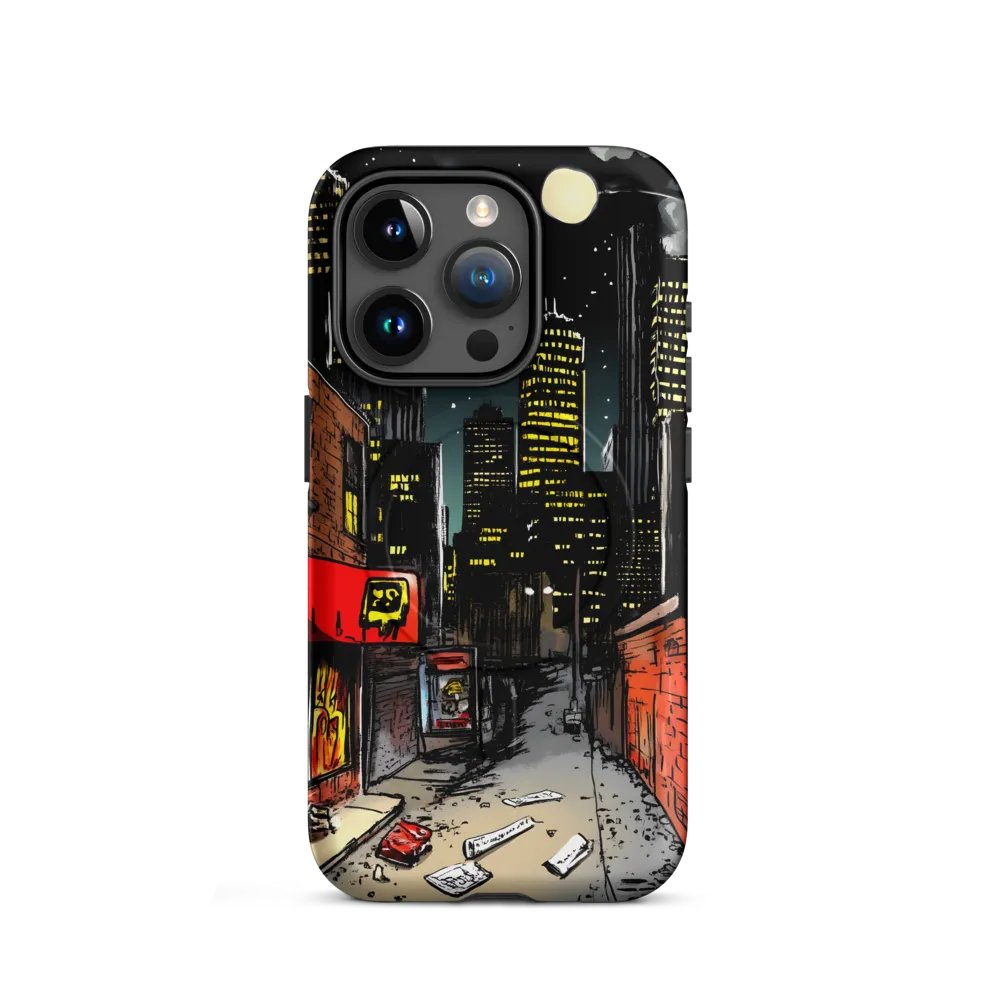 Nocturnal Cityscape: The Hidden Alley | Phone Case |  15 Pro | MagSafe® Tough Case | Matte