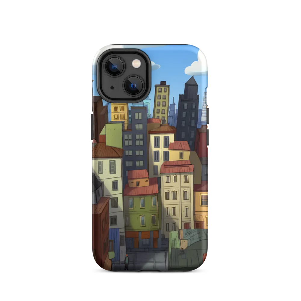 Urban Symphony: A Colorful Cityscape | Phone Case |  14 | Tough Case | Matte