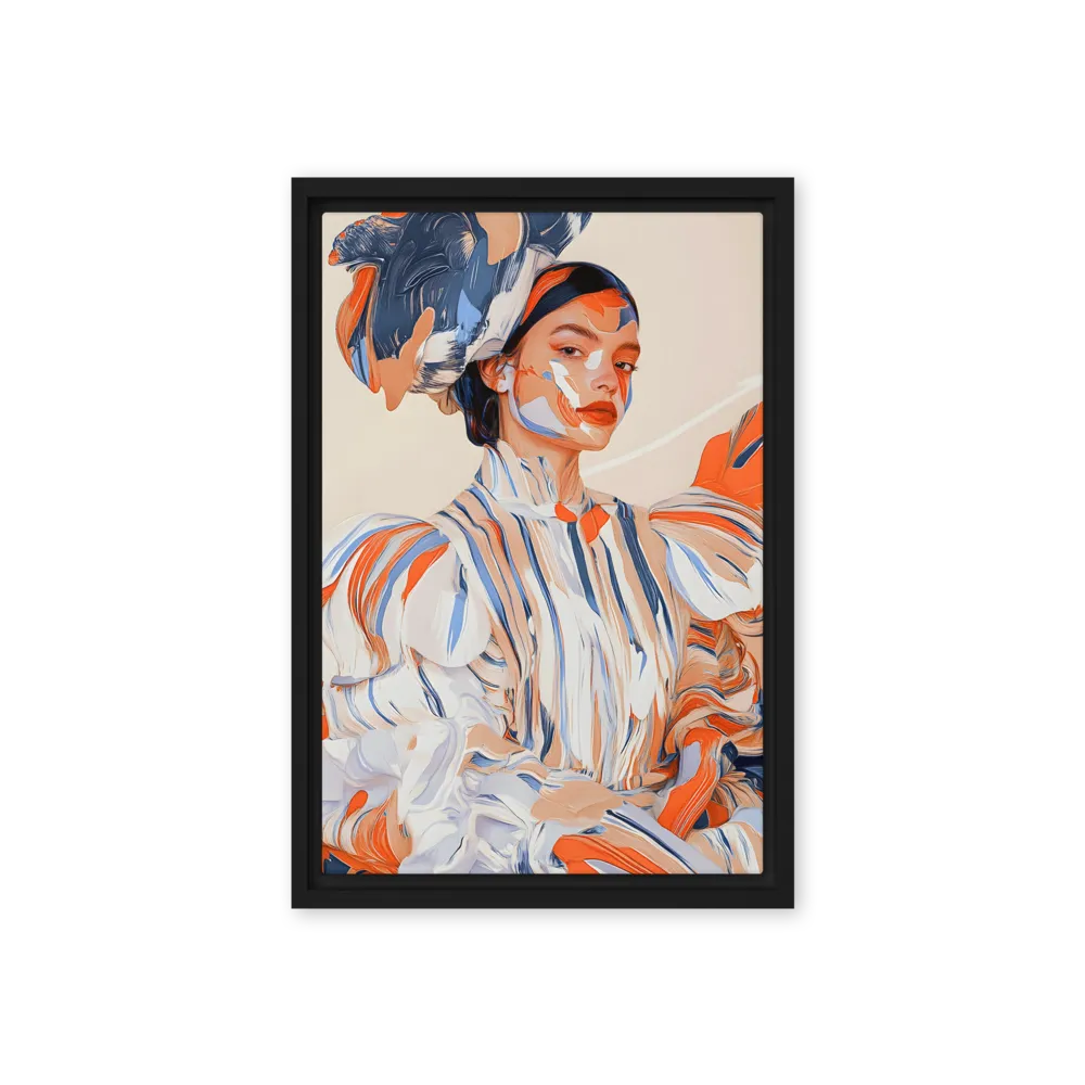 Vibrant Elegance | Canvas with Black Frame | 12″×18″