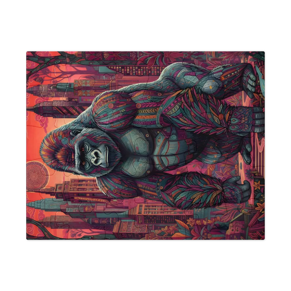 Ornate Silverback 
 Jigsaw Puzzle in Tin Box