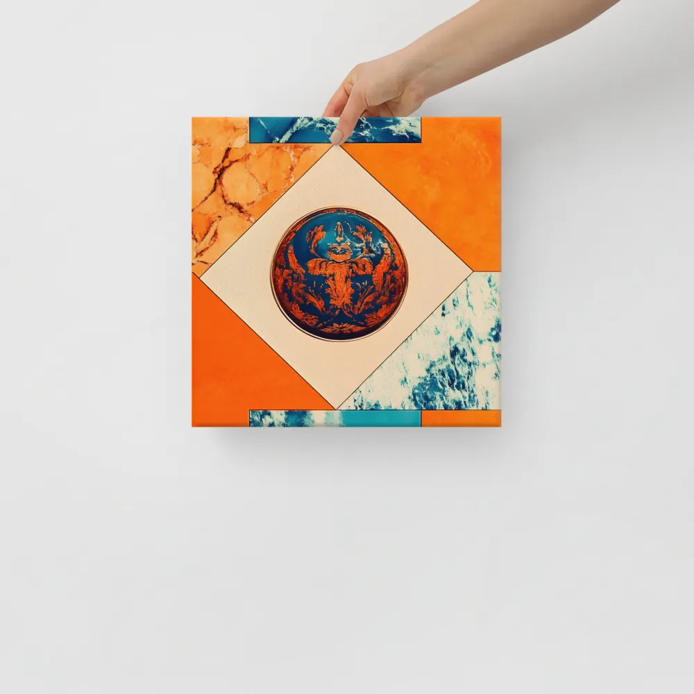 Harmonious Encounters: Abstract Geometry | Canvas | 12″×12″