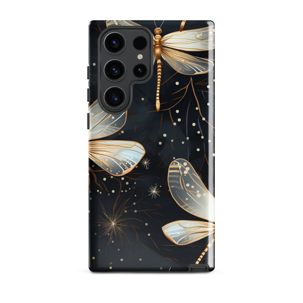 Ethereal Dance: Dragonflies in a Midnight Garden