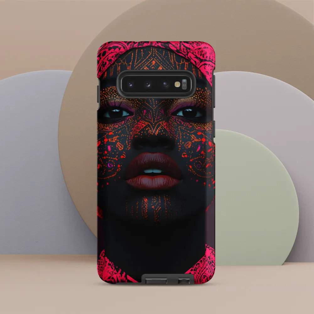 Neon Adornments: A Portrait of Cultural Expression