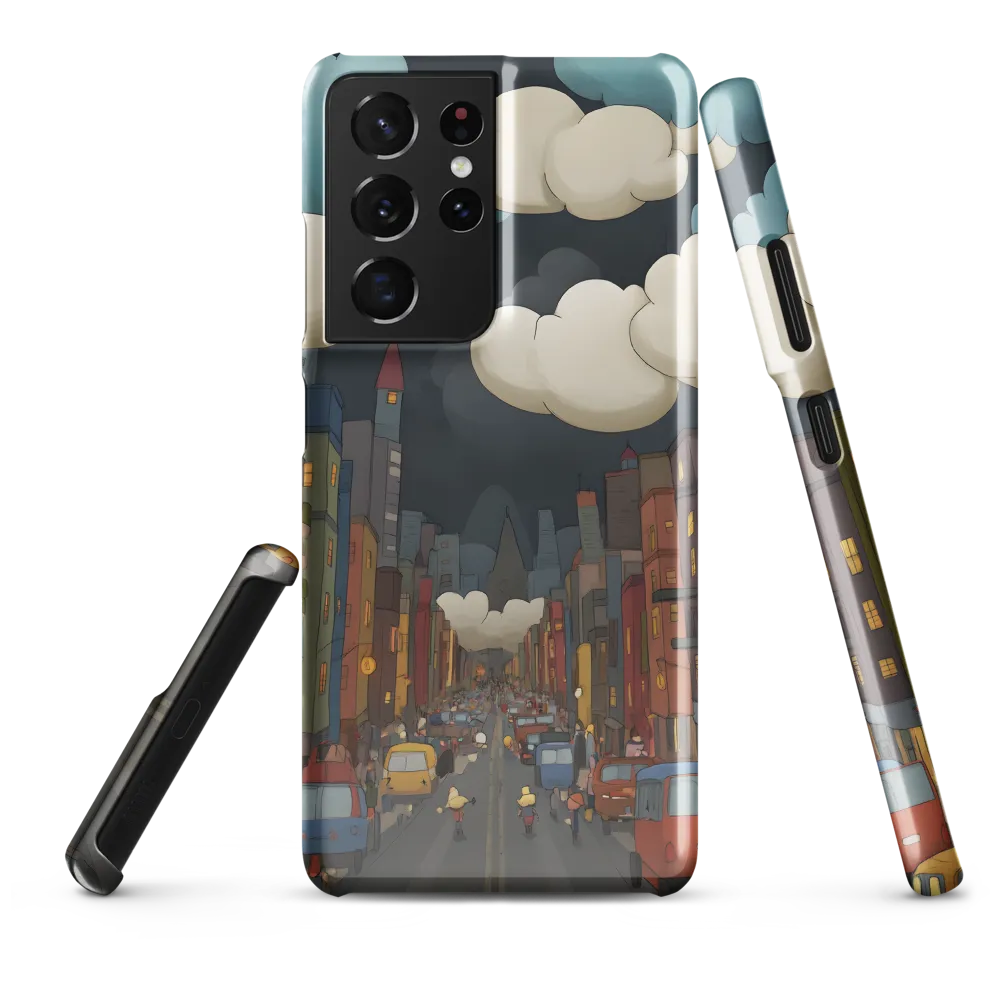 Urban Symphony: A City Awakens at Dusk | Phone Case |  S21 Ultra | Snap Case | Glossy