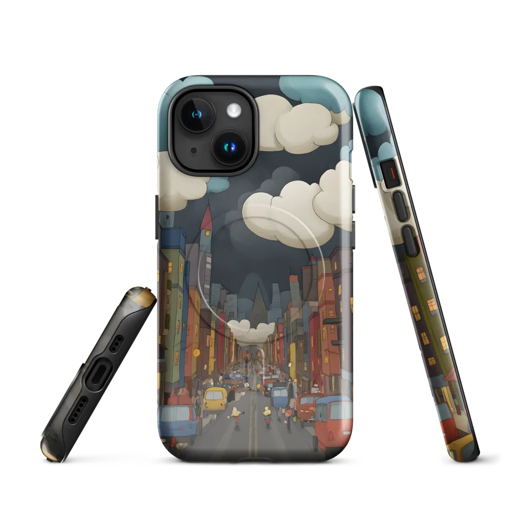 Urban Symphony: A City Awakens at Dusk | Phone Case |  15 | MagSafe® Tough Case | Glossy