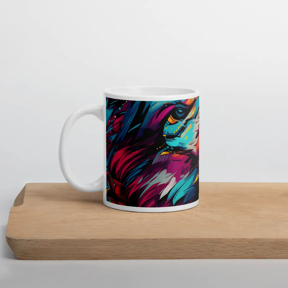 Vivid Majesty: The Modern Lion | Mugs | Multiple Sizes & Colors