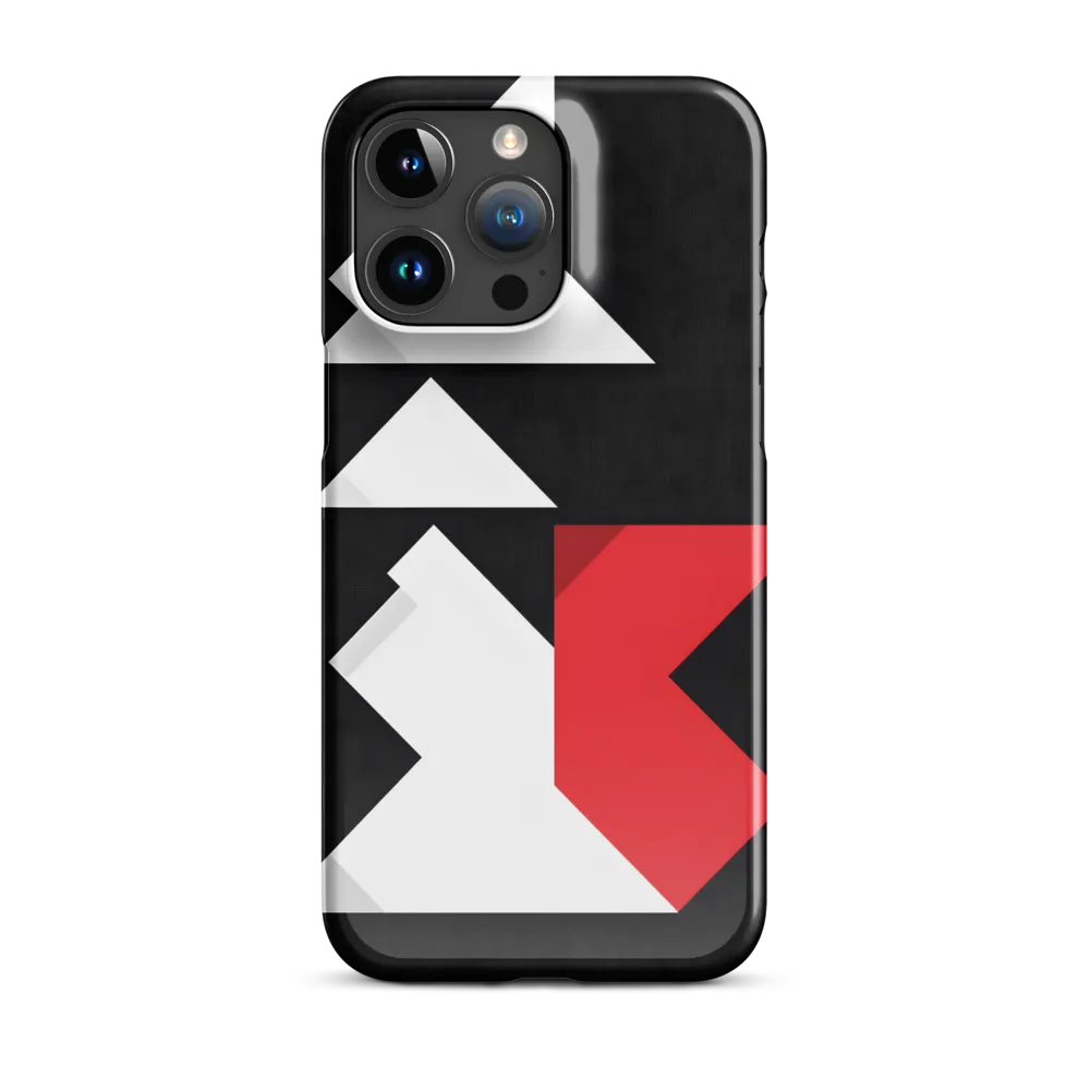 Geometric Symphony in Contrast | Phone Case |  15 Pro Max | Snap Case | Glossy