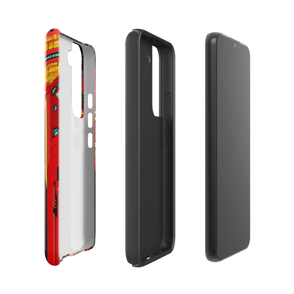 Neon Dreams: A Cyberpunk Cityscape | Phone Case |  S22 | Tough Case | Glossy
