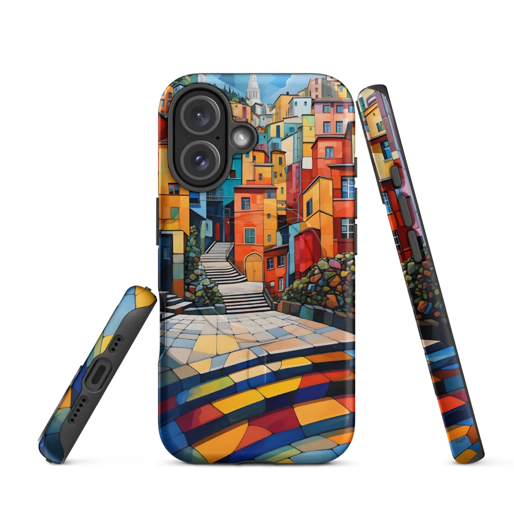 Vibrant Village: A Cubist Journey