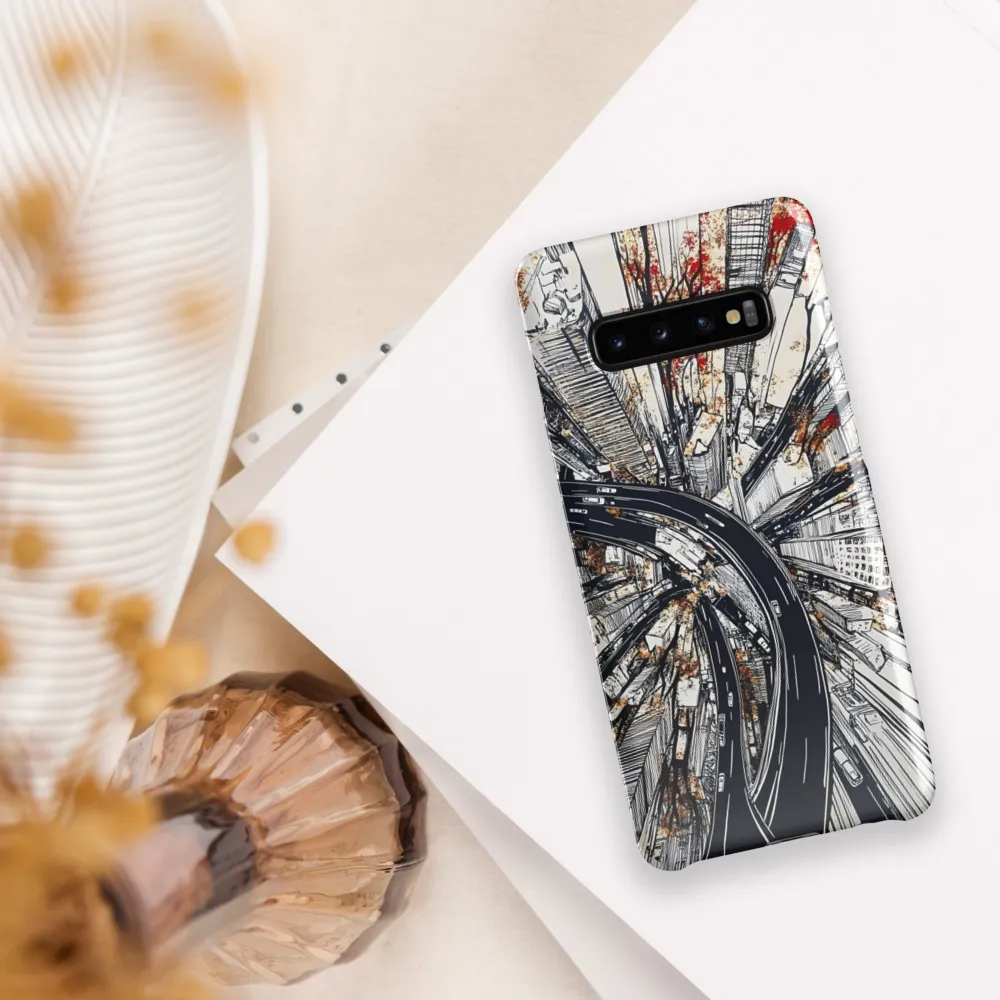 Urban Symphony: Aerial View of Life | Phone Case |  S10 Plus | Snap Case | Glossy