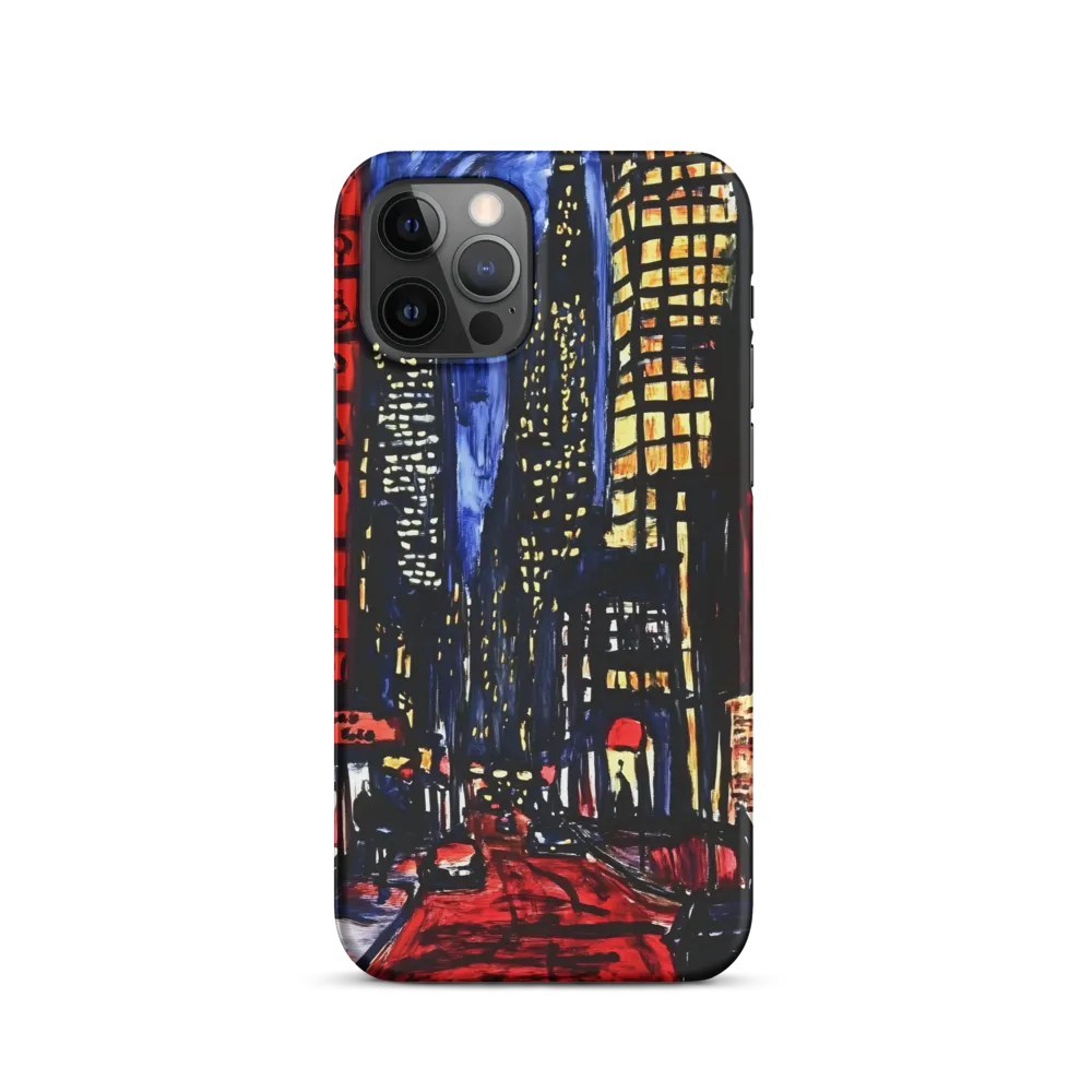 Urban Nightscape: A Journey Through Neon Lights | Phone Case |  12 Pro | Snap Case | Matte