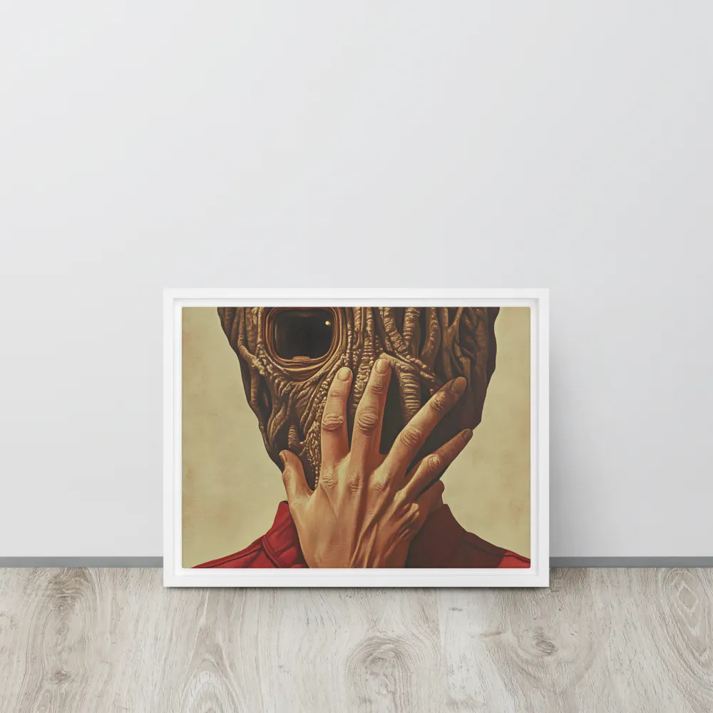 The Mask of Roots | Canvas with White Frame | 12″×16″