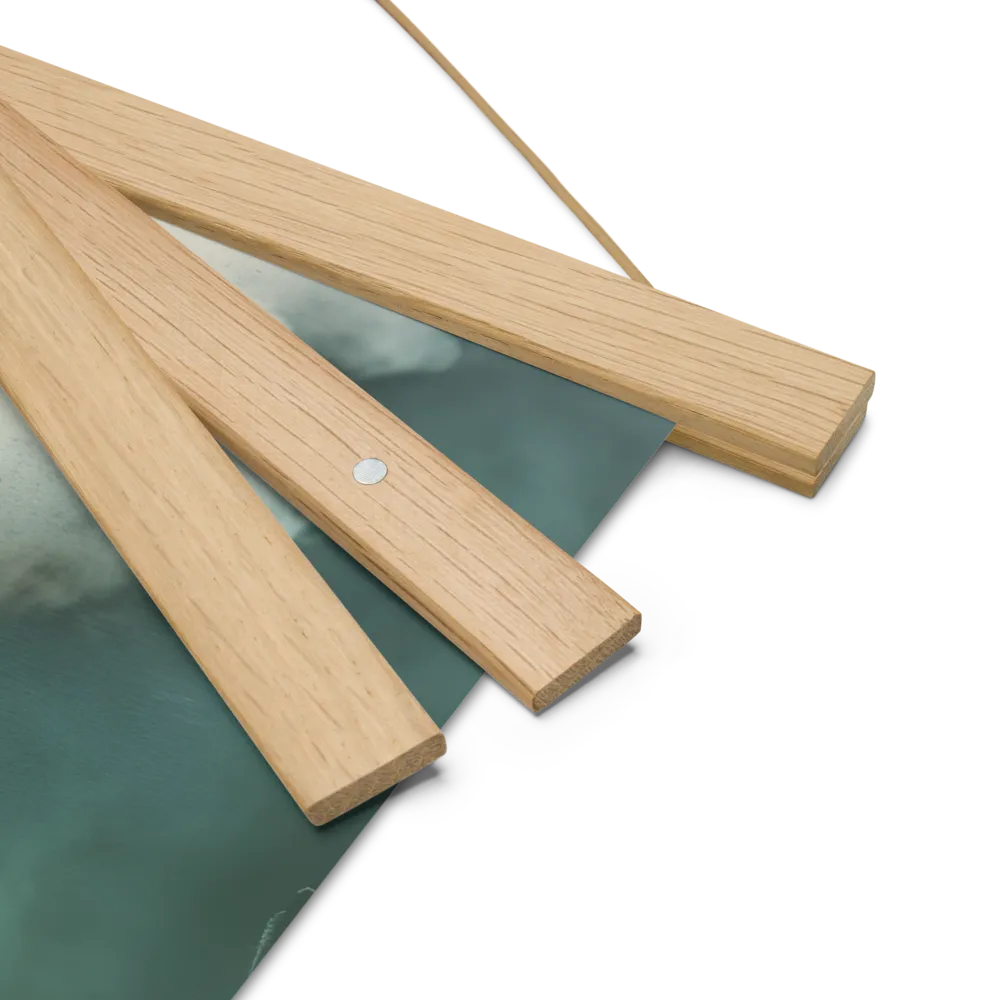 Clouded Thoughts | Poster With Oak Wood Hanger | 14″×14″