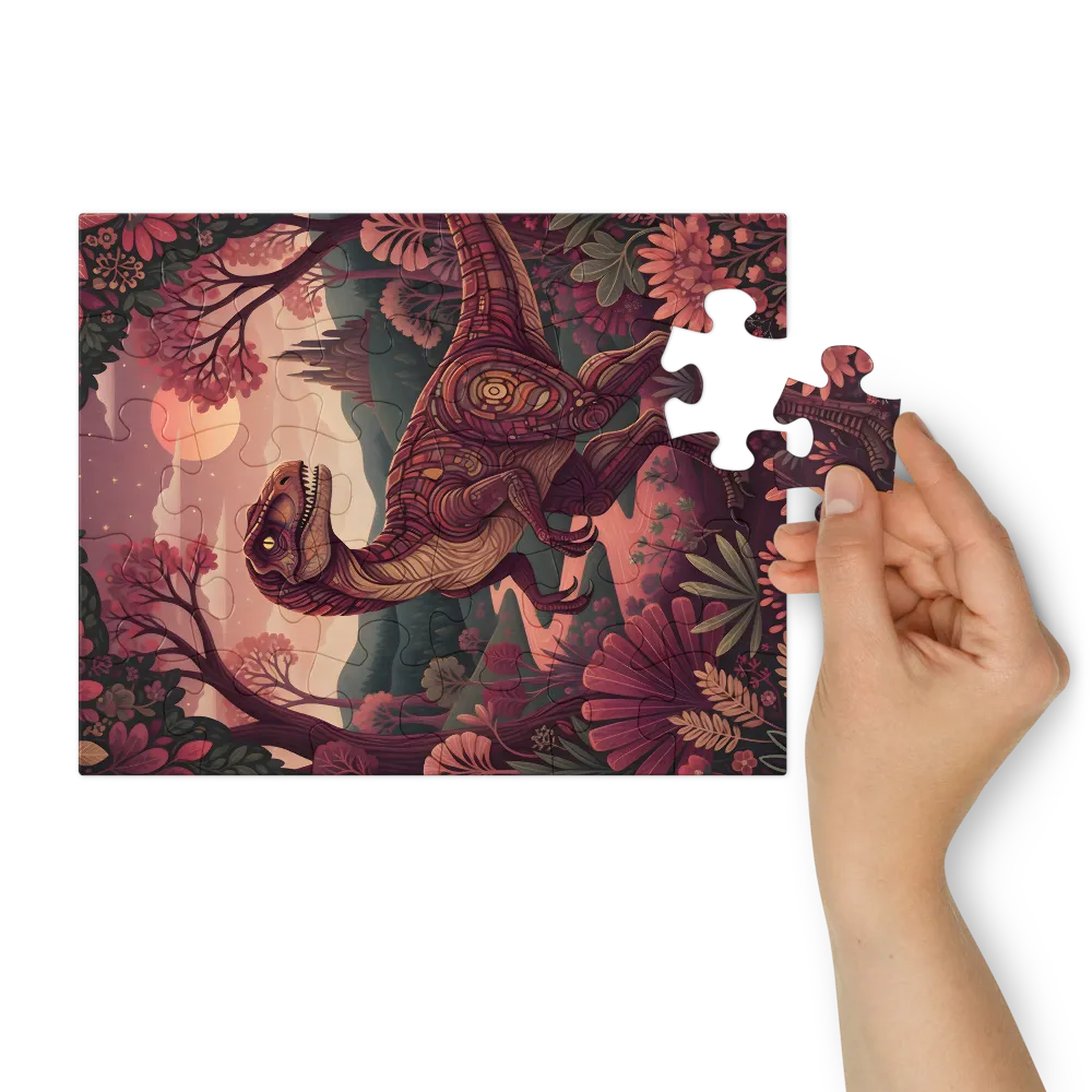 Ornate Raptor at Dusk 
 Jigsaw Puzzle in Tin Box