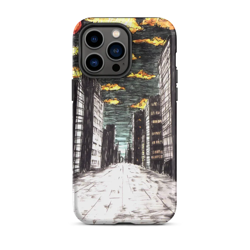 Eclipsed Cityscape | Phone Case |  14 Pro Max | Tough Case | Matte