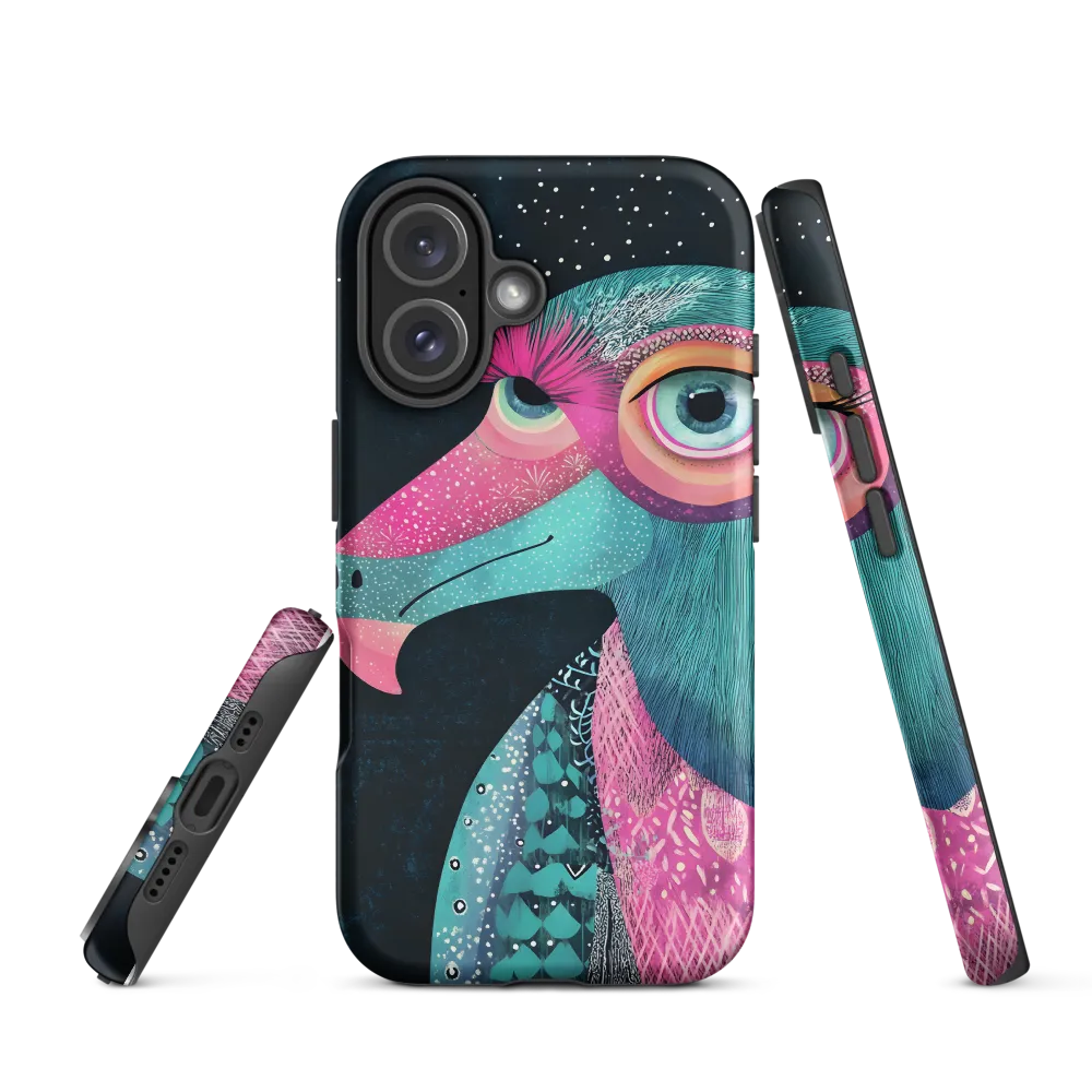 Whimsical Vulture: A Dance of Colors | Phone Case