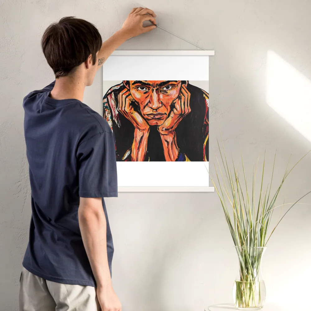Contemplative Intensity: An Expressionist Portrait