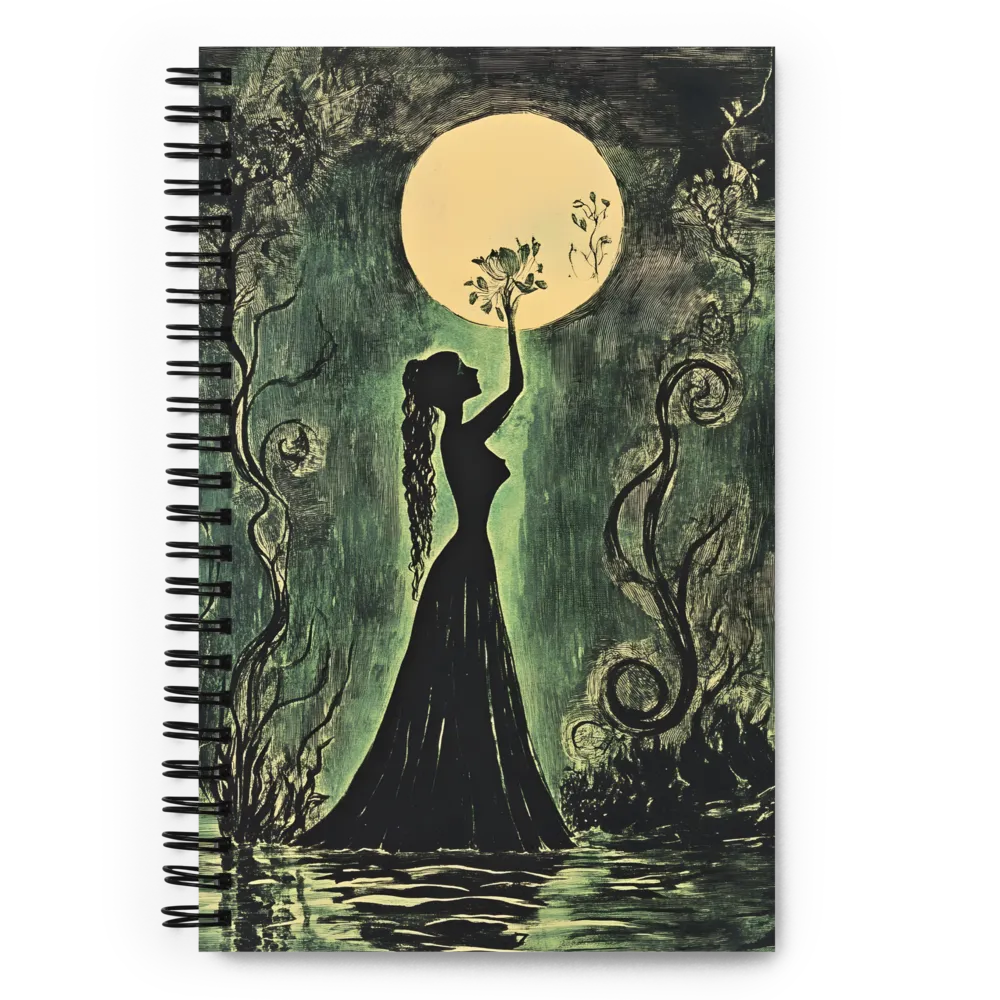 Moonlit Offering | Spiral Notebook