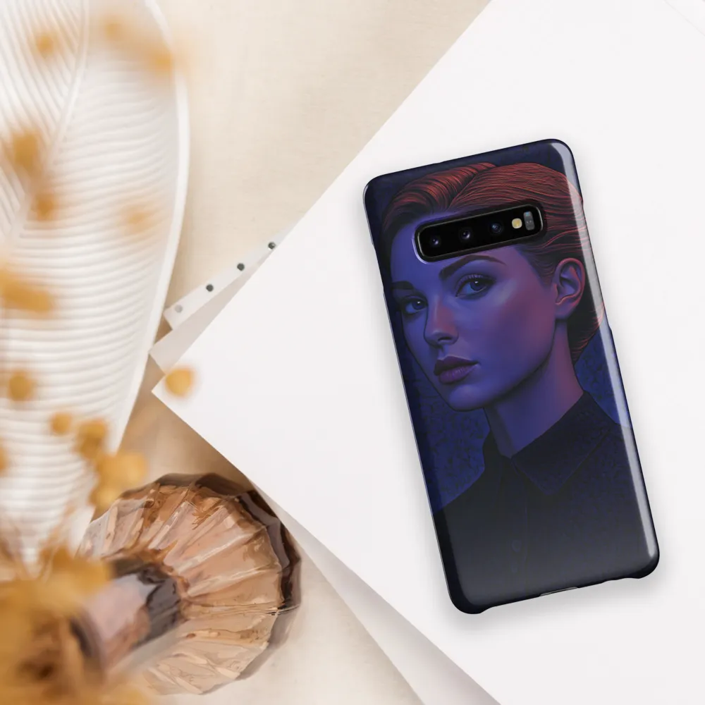 Ethereal Portrait in Blue and Red | Phone Case |  S10 Plus | Snap Case | Glossy