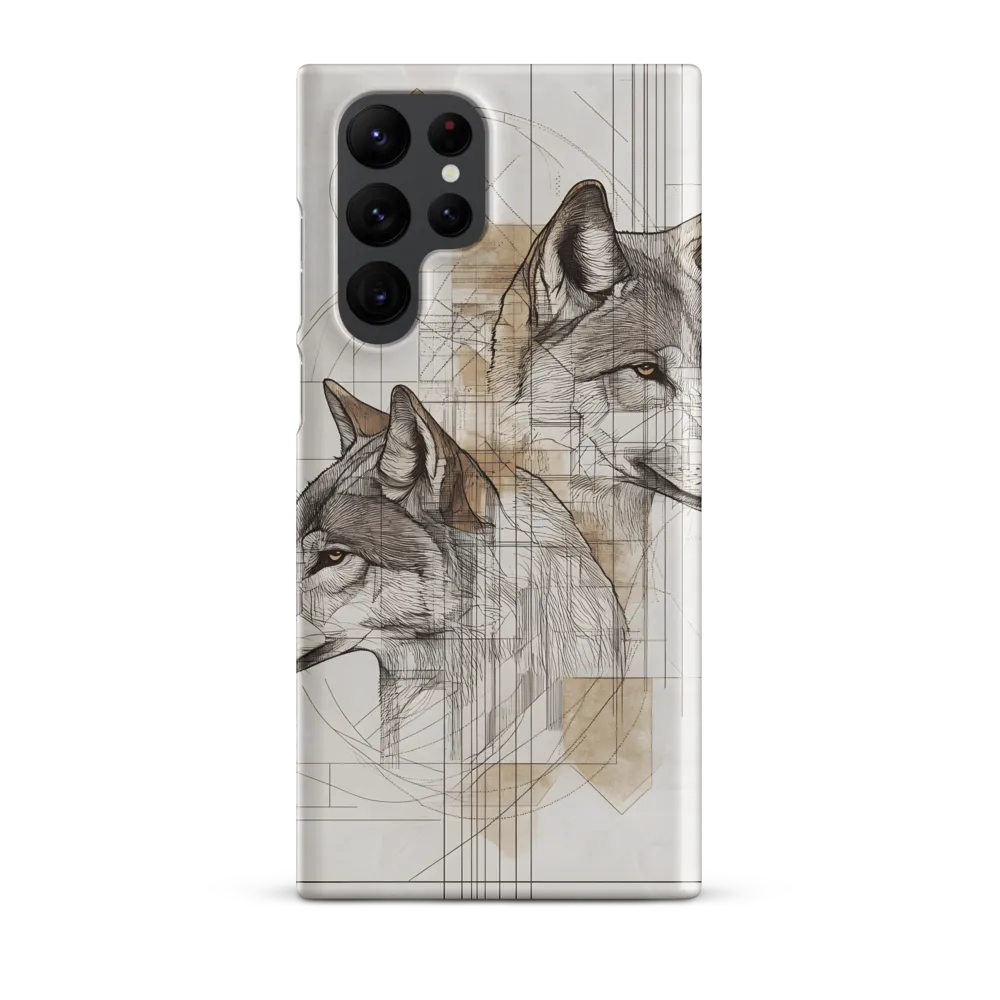 Geometric Harmony: The Essence of Wolves | Phone Case |  S22 Ultra | Snap Case | Matte