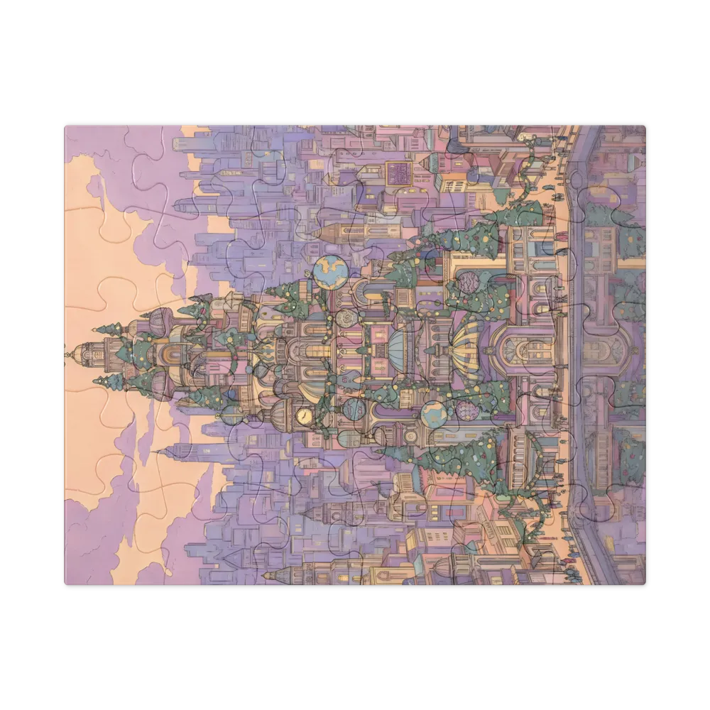 Yuletide Tower 
 Jigsaw Puzzle in Tin Box