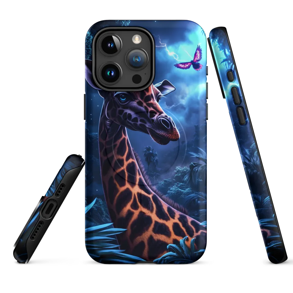 Mystical Giraffe in Twilight Jungle