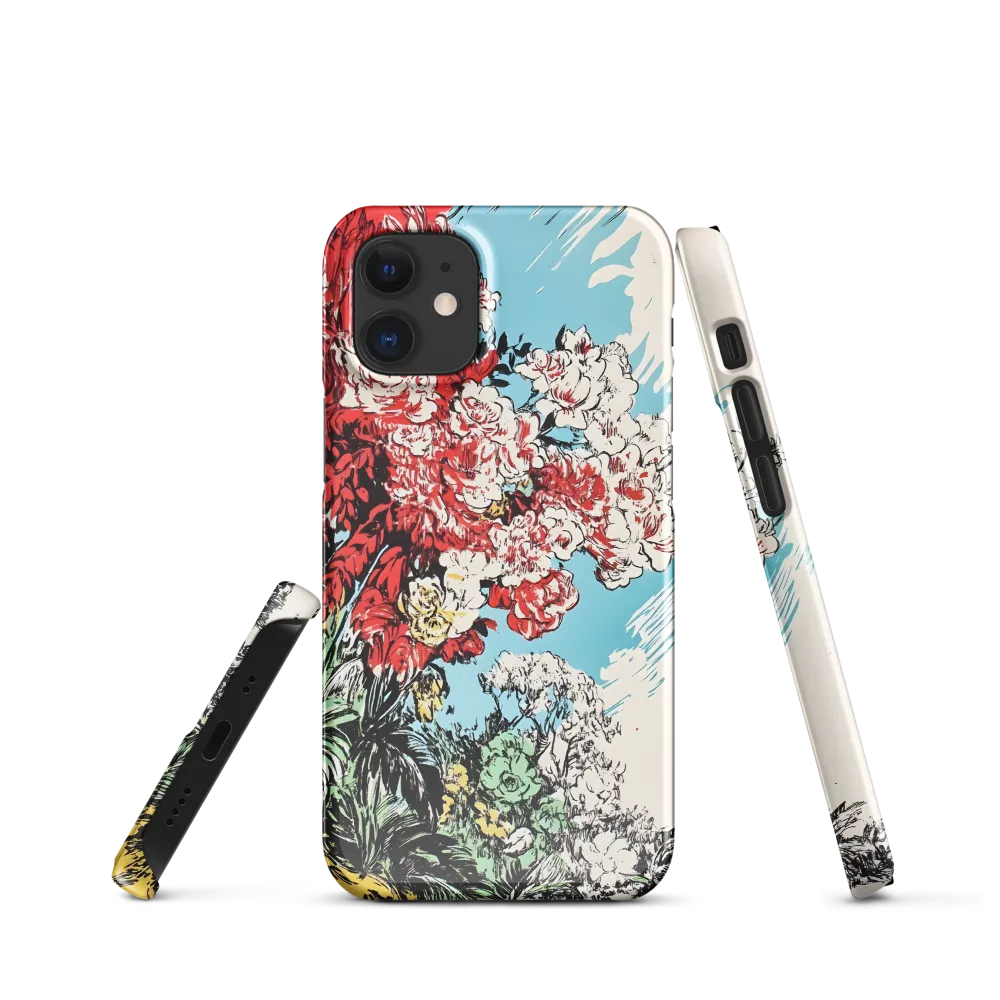 Floral Symphony in Bold Colors | Phone Case |  12 Mini | Snap Case | Glossy