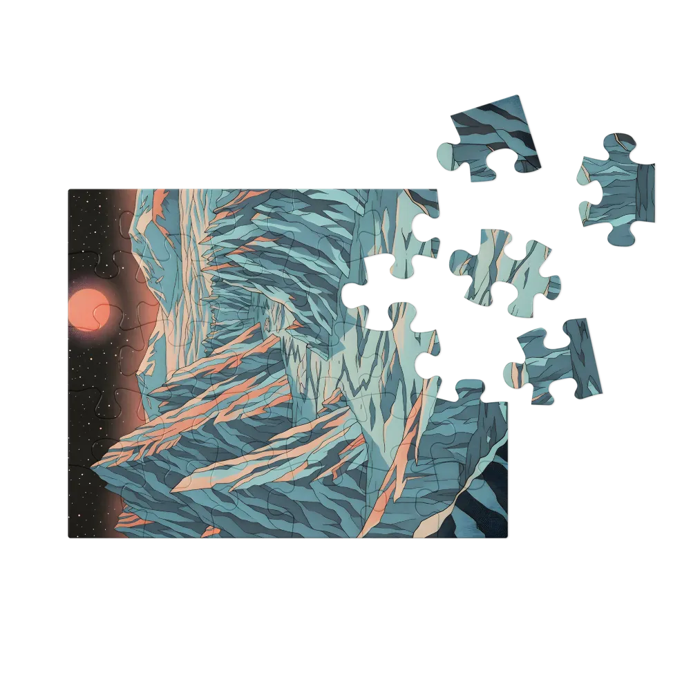 Glacial Moonscape 
 Jigsaw Puzzle in Tin Box