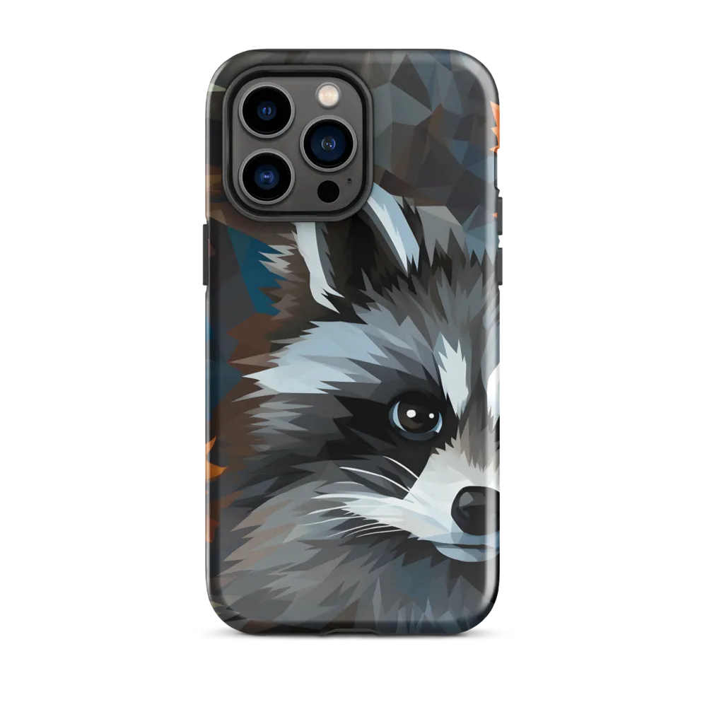 Whispers of Autumn: The Raccoon's Gaze | Phone Case |  14 Pro Max | Tough Case | Glossy