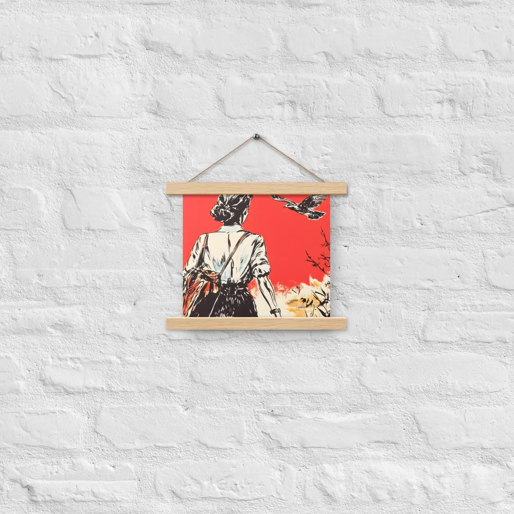 Journey Beyond the Horizon | Poster With Oak Wood Hanger | 10″×10″