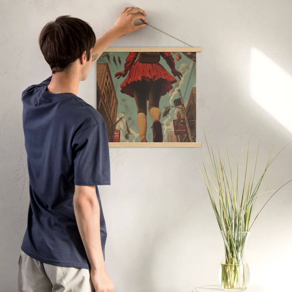 Flight of the Urban Dreamer | Poster With Oak Wood Hanger | 18″×18″