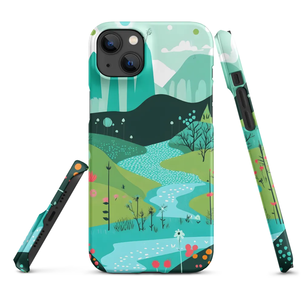 Whimsical River in a Lush Landscape