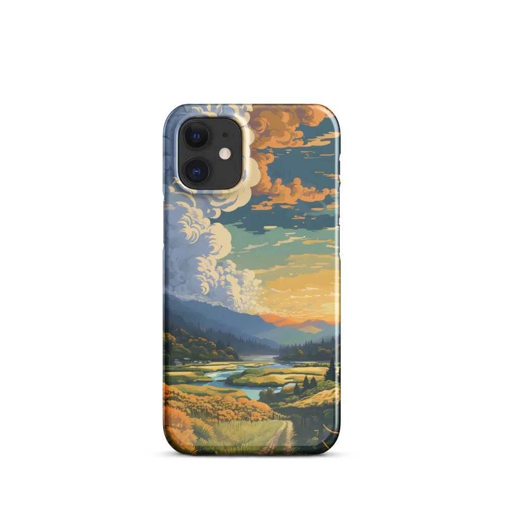 Tranquil Valley at Dusk | Phone Case |  12 Mini | Snap Case | Glossy
