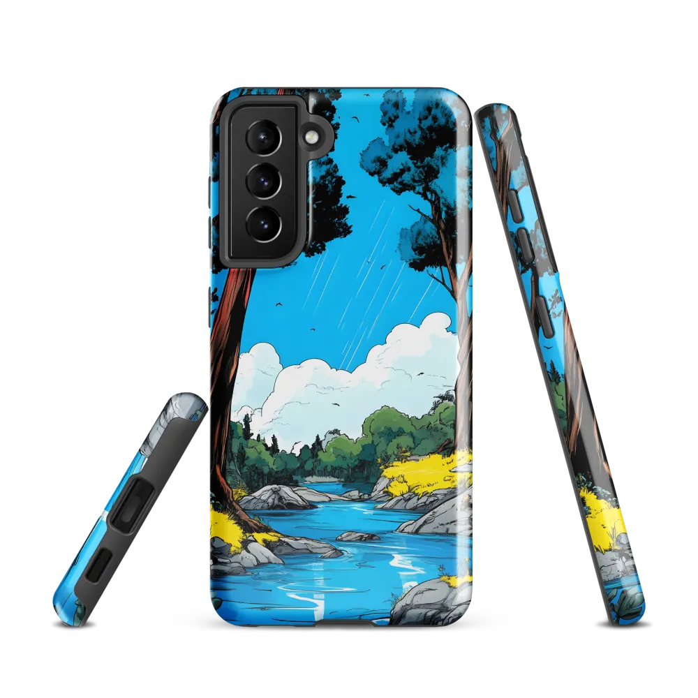Tranquil River in a Comic Landscape