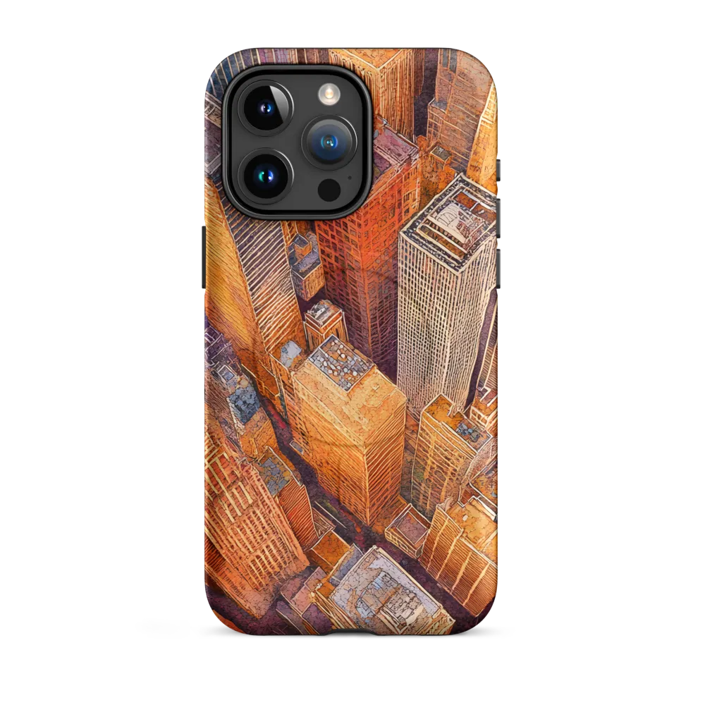 Urban Symphony in Orange and Purple