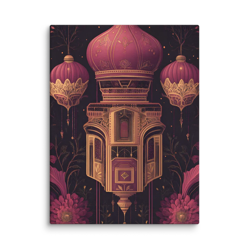 Ornate Harmony: A Digital Floral Architecture | Canvas | 18″×24″